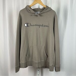 Champion Big Logo XL Buttery Soft Neutral Slouchy Cozy Sweatshirt Hoodie